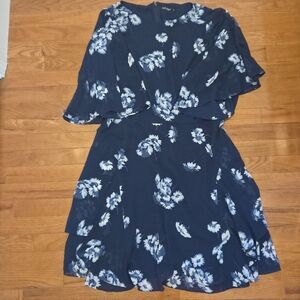 Ralph Lauren Navy and White Floral Dress